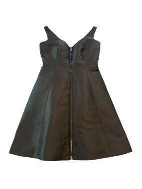 Glam Kate Spade Black Skater Dress Flare 4 Whimsigoth Zipper Office Siren Lux